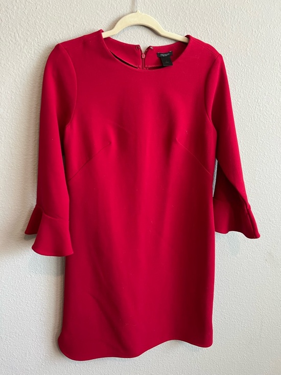 Ann Taylor Factory Dresses & Skirts - ANN TAYLOR WOMEN'S RED Bell-Sleeve Shift Dress